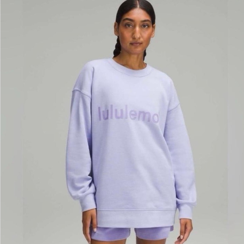 Lululemon perfectly oversized crew in lilac smoke